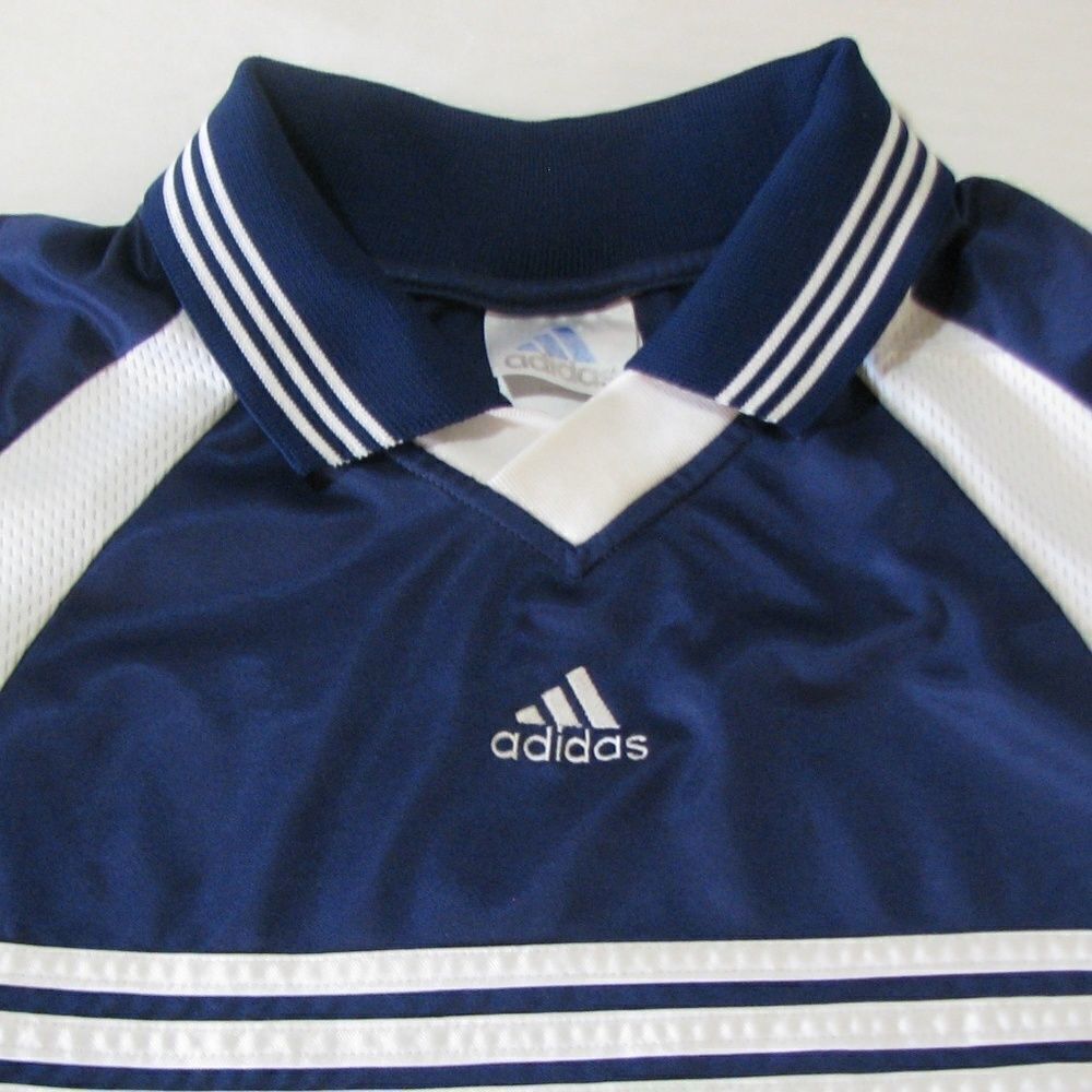 Vintage Adidas Jersey Polo Shirt Mid Logo Travis Scott